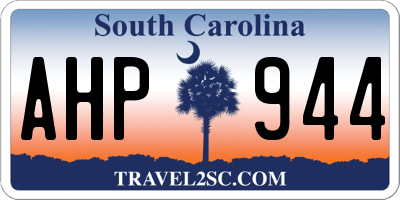 SC license plate AHP944