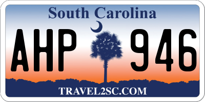 SC license plate AHP946
