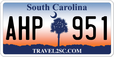 SC license plate AHP951