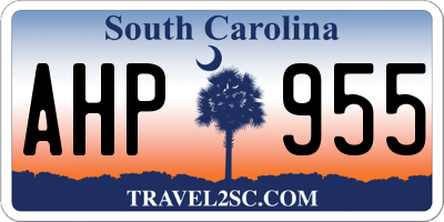 SC license plate AHP955