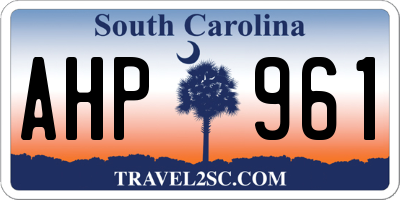 SC license plate AHP961