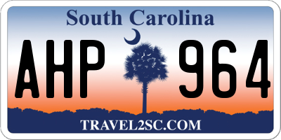 SC license plate AHP964