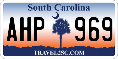 SC license plate AHP969