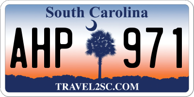 SC license plate AHP971