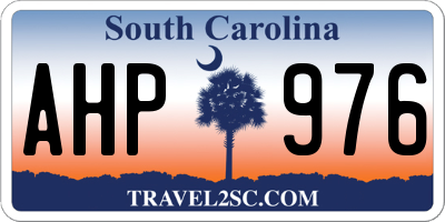 SC license plate AHP976
