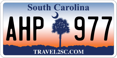 SC license plate AHP977