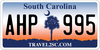 SC license plate AHP995