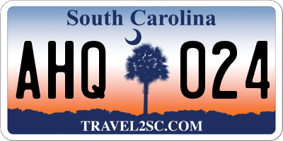 SC license plate AHQ024