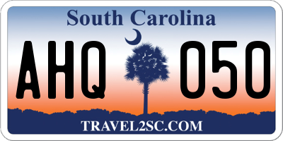 SC license plate AHQ050