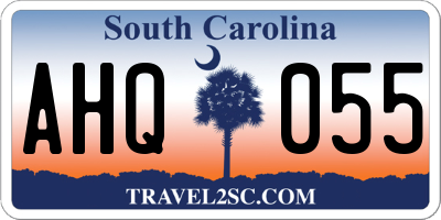 SC license plate AHQ055