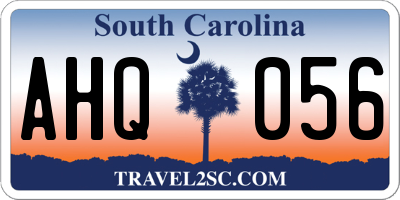 SC license plate AHQ056