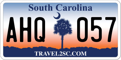 SC license plate AHQ057