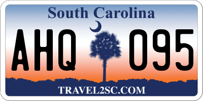 SC license plate AHQ095
