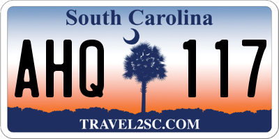 SC license plate AHQ117