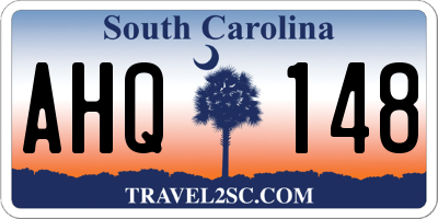SC license plate AHQ148