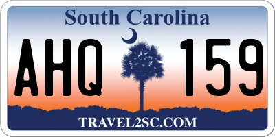 SC license plate AHQ159