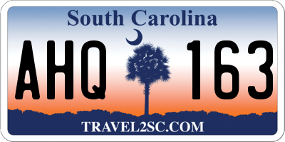 SC license plate AHQ163