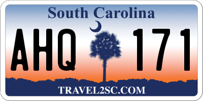 SC license plate AHQ171