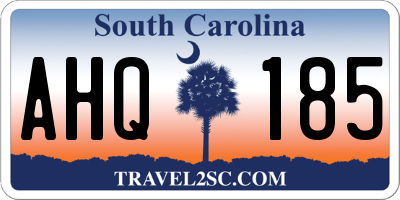 SC license plate AHQ185