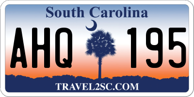 SC license plate AHQ195