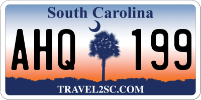 SC license plate AHQ199