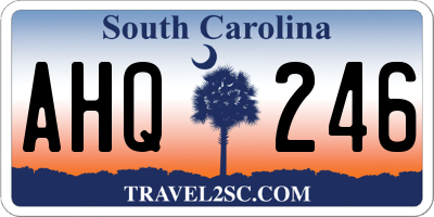 SC license plate AHQ246