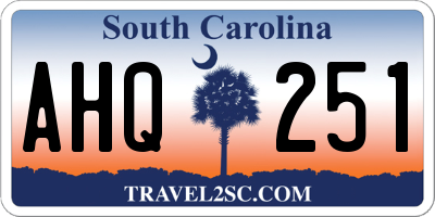 SC license plate AHQ251