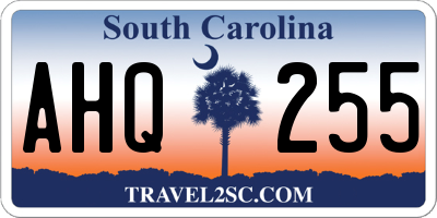 SC license plate AHQ255