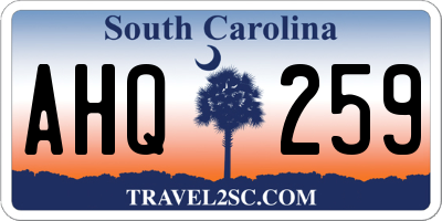 SC license plate AHQ259