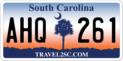 SC license plate AHQ261