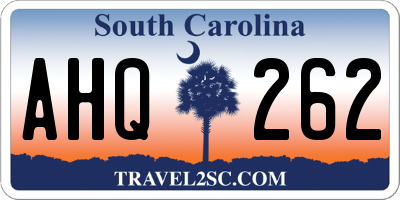 SC license plate AHQ262