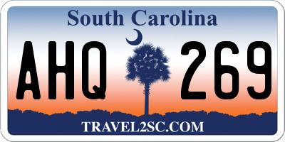 SC license plate AHQ269
