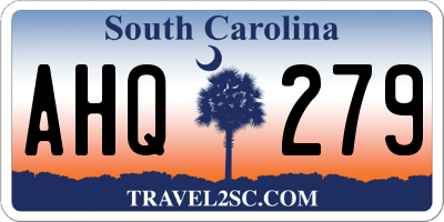 SC license plate AHQ279