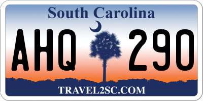 SC license plate AHQ290