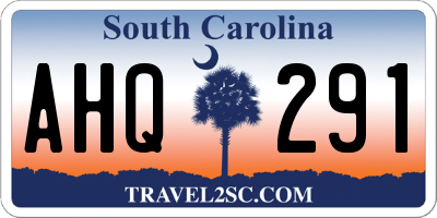 SC license plate AHQ291