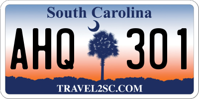SC license plate AHQ301