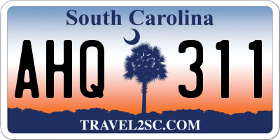 SC license plate AHQ311