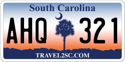 SC license plate AHQ321