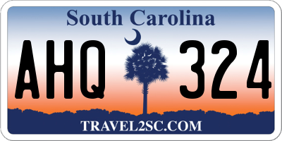 SC license plate AHQ324