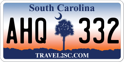 SC license plate AHQ332