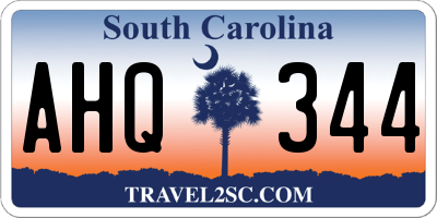 SC license plate AHQ344