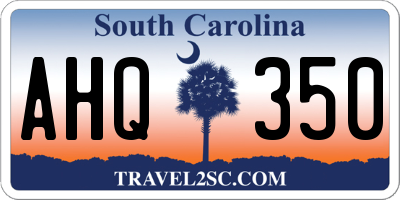 SC license plate AHQ350