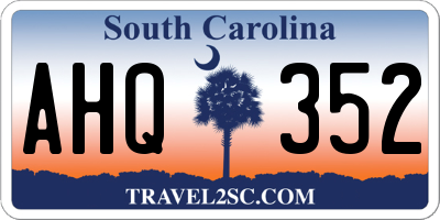 SC license plate AHQ352