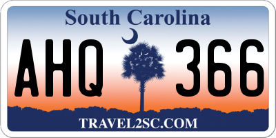 SC license plate AHQ366