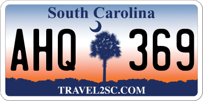 SC license plate AHQ369