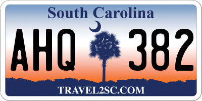 SC license plate AHQ382