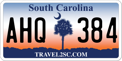 SC license plate AHQ384