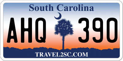 SC license plate AHQ390