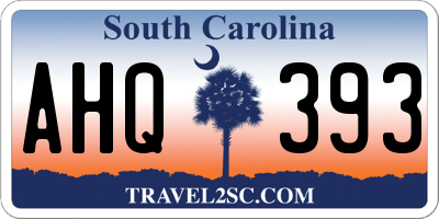 SC license plate AHQ393