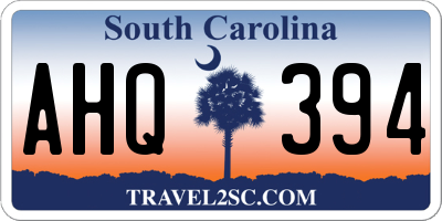 SC license plate AHQ394